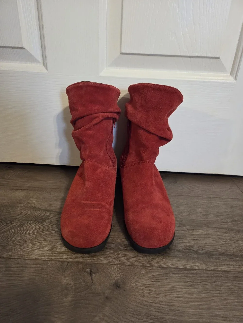 Martino of Canada Chatelle Red Slouch Ankle Boots